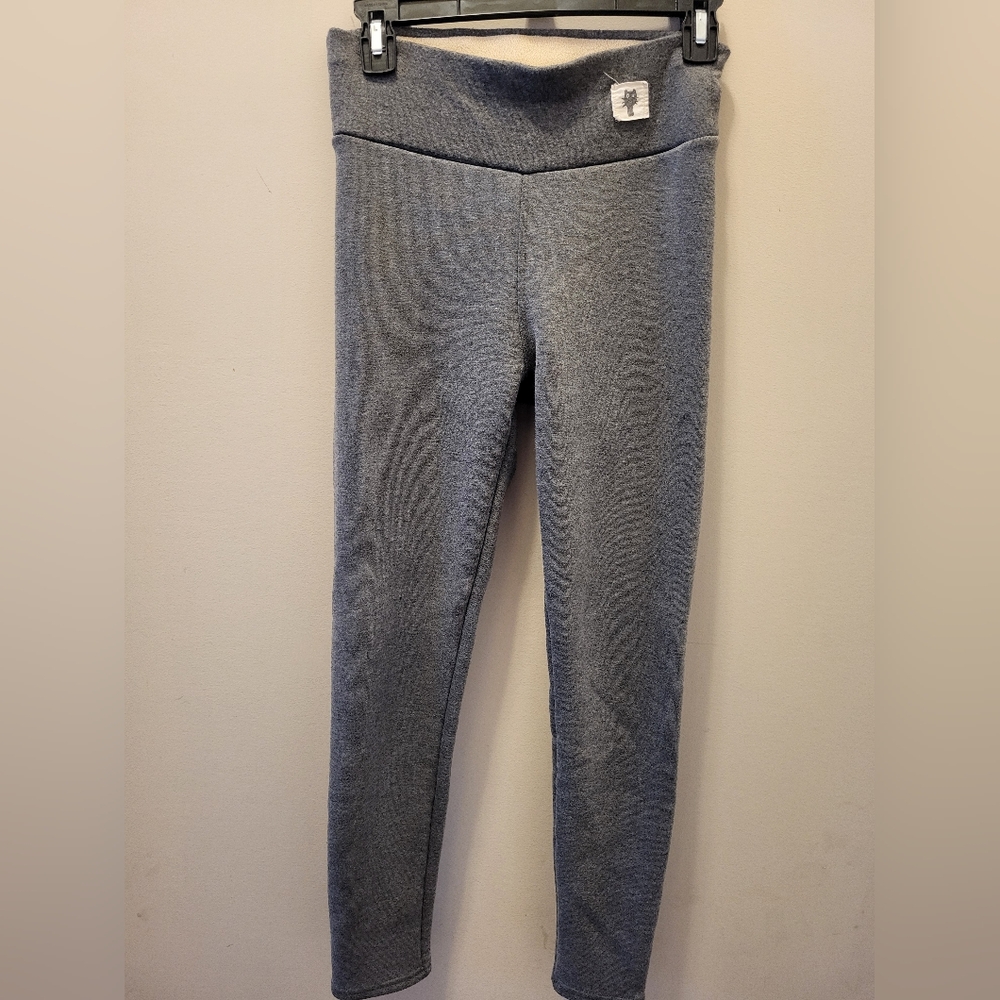Unbranded Women's Small Gray Fleece Lined Legging Pants Warm Winter